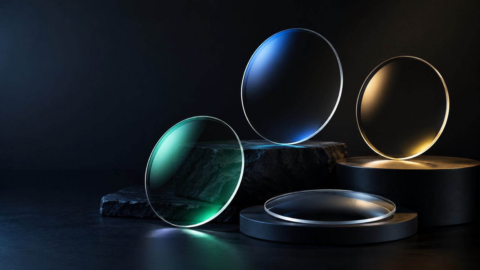 Clarino lens family composition with premium coating reflections